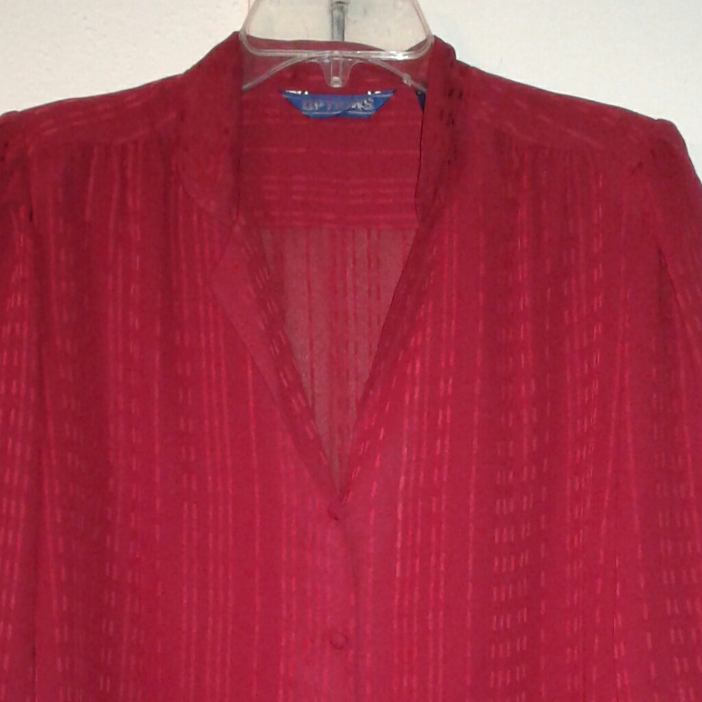 Options Red Blouse - Picture 2 of 7